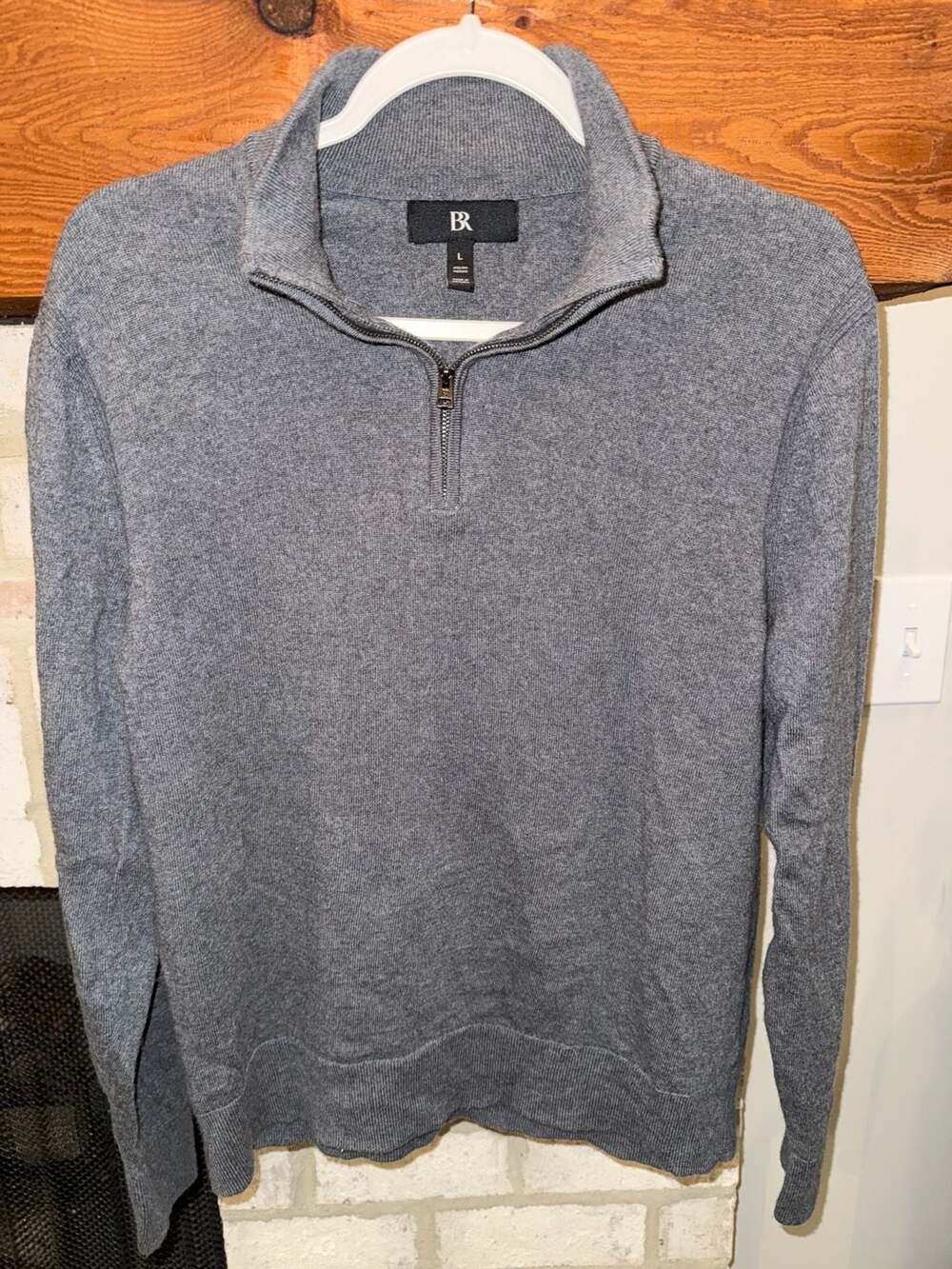 Banana Republic Italian Merino Half Zip Sweater Size L